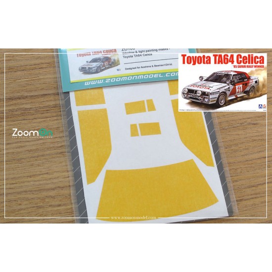1/24 Toyota TA64 Celica Window and Light Painting Masks for Aoshima/Beemax kit