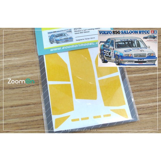 1/24 Volvo 850 Saloon Window and Light Painting Masks for Tamiya kit