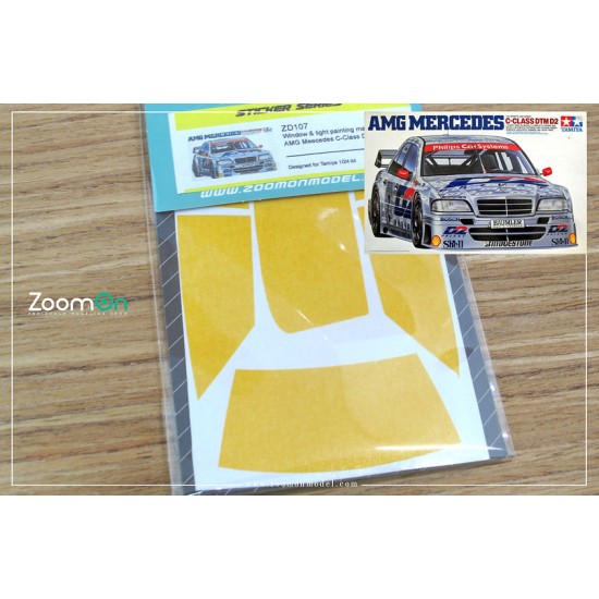 1/24 AMG Meecedes C-Class Dtm D2 Window and Light Painting Masks for Tamiya kit