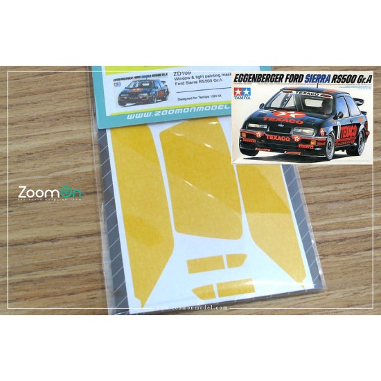 1/24 Ford Sierra RS500 Gr.A Window and Light Painting Masks for Tamiya kit