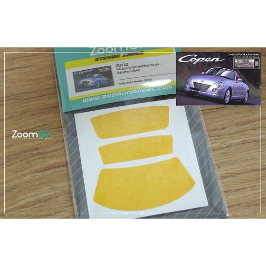 1/24 Daihatsu Copen Window and Light Painting Masks for Aoshima kit