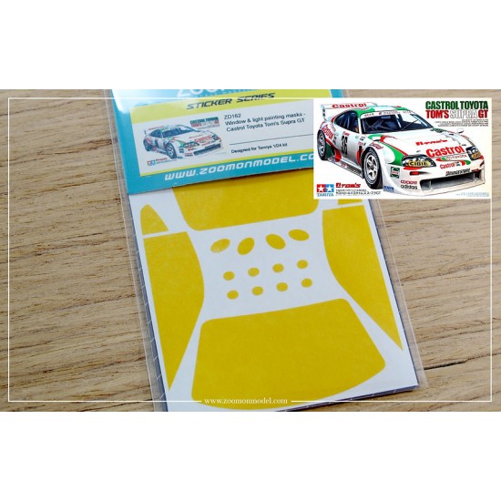 1/24 Castrol Toyota Toms's Supra GT Window and Light Painting Masks for Tamiya kit