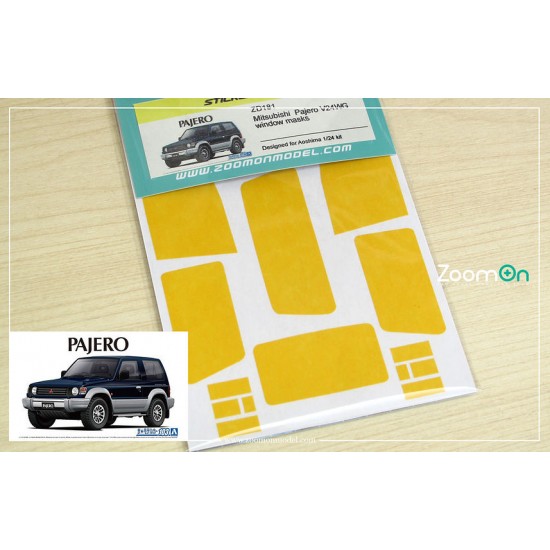1/24 Mitsubishi Pajero V24WG Window Masks for Aoshima kit