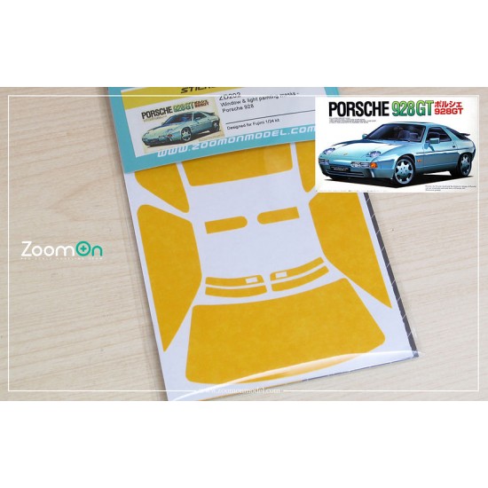 1/24 Porsche 928 Window and Light Painting Masks for Fujimi kit