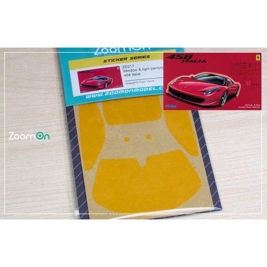 1/24 458 Italia Window and Light Painting Masks for Fujimi kit