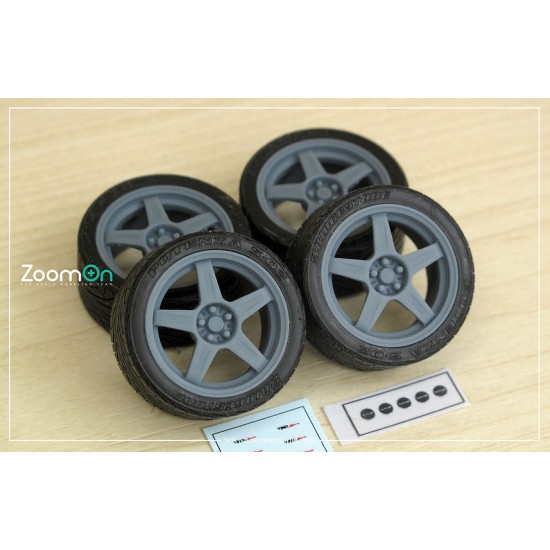 1/24 16'' TRD T3 Sport Rim set with Tyres