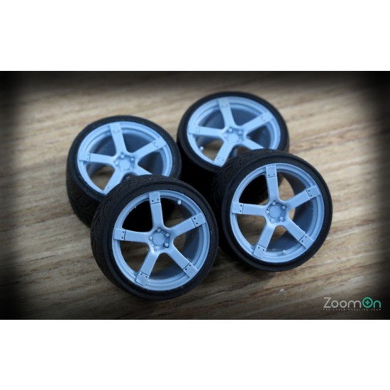 1/24 18'' Prodrive GC-07 Rim set with Tyres for DC5/S2000/EP3/CL7