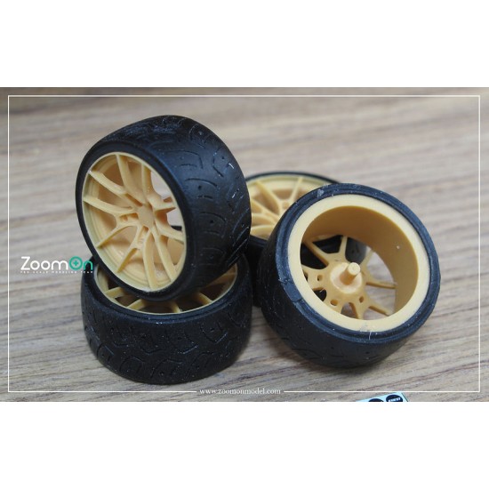1/24 19'' Rays Volk Racing G025 Rim set with Tyres