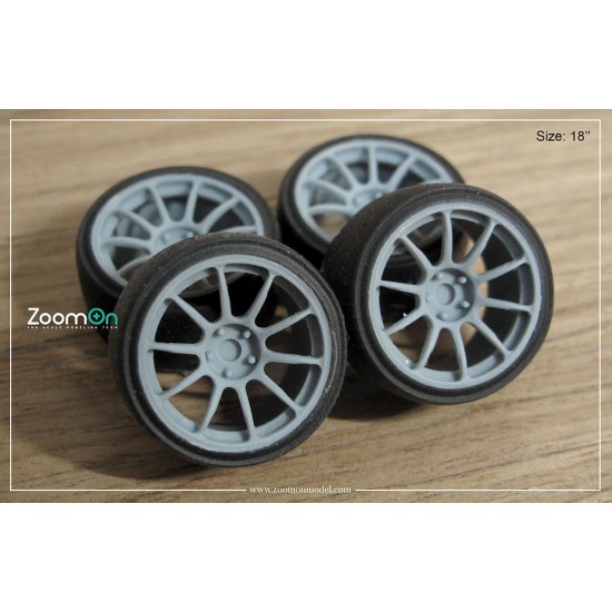 1/24 18'' Rays ZE40 Rim set with Tyres