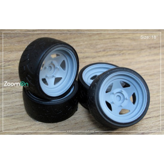 1/24 18'' Star Steel Rim set with Tyres