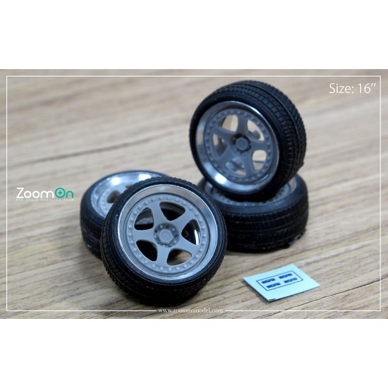 1/24 16'' Nismo LM GT1 Rim set with Tyres