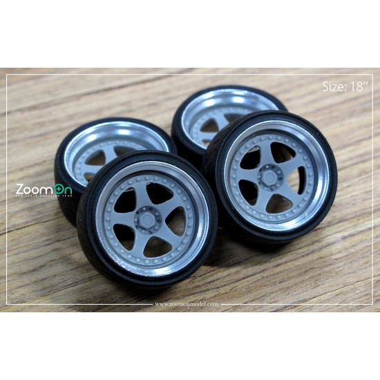 1/24 18'' Nismo LM GT1 Rim set with Tyres