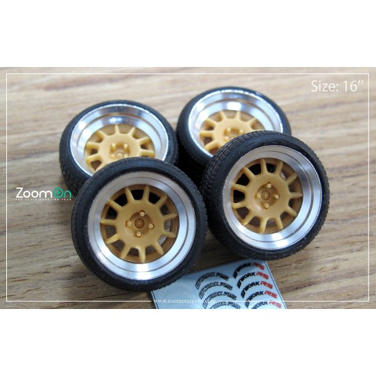 1/24 16'' Work Emotion RS11 Rim set with Tyres