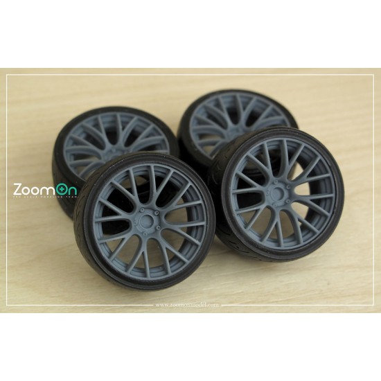 1/24 20'' Rays G16 Rim set (5 holes) with Tyres