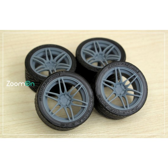 1/24 20'' WedsSport SA60M Rim set (5 holes) with Tyres