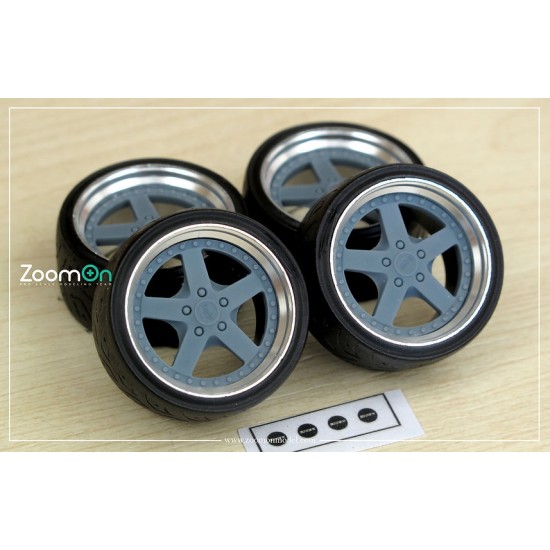 1/24 20'' Work Equip 05 Rim set with Tyres
