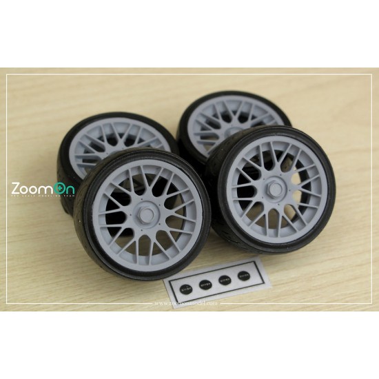 1/24 20'' Work Starfield Rim set with Tyres