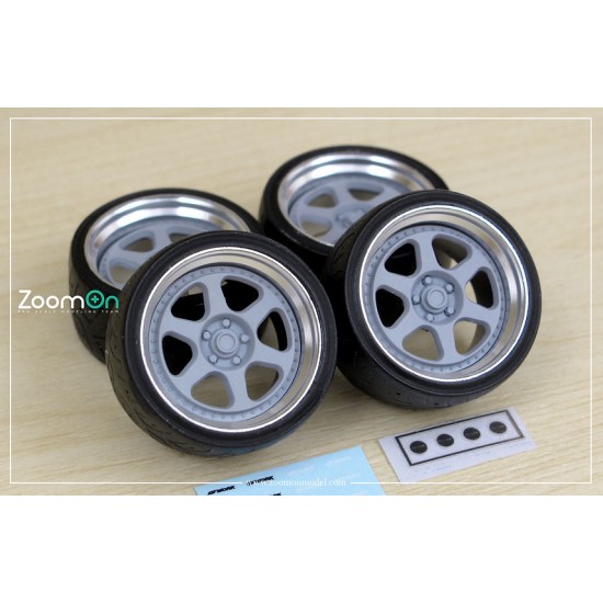 1/24 20'' Work Meister L1 Rim set with Tyres