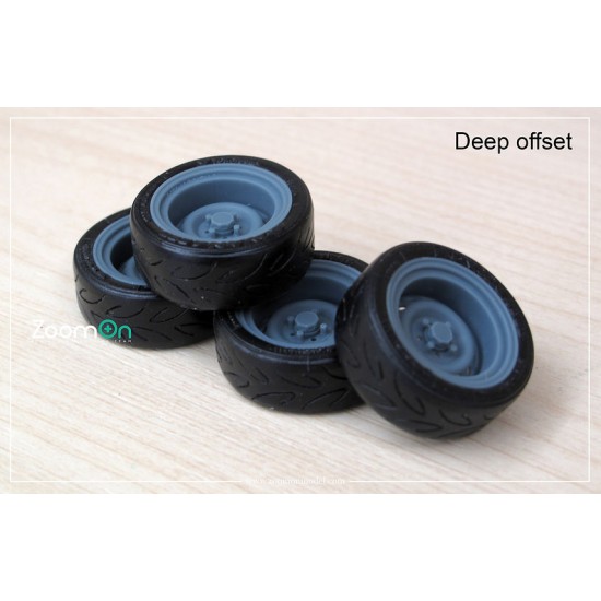1/24 14'' Bridgestone Super R.A.P Rim set (Deep) without Tyre