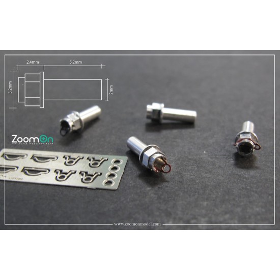 1/24 Wheel Center Lock Nuts (4pcs)
