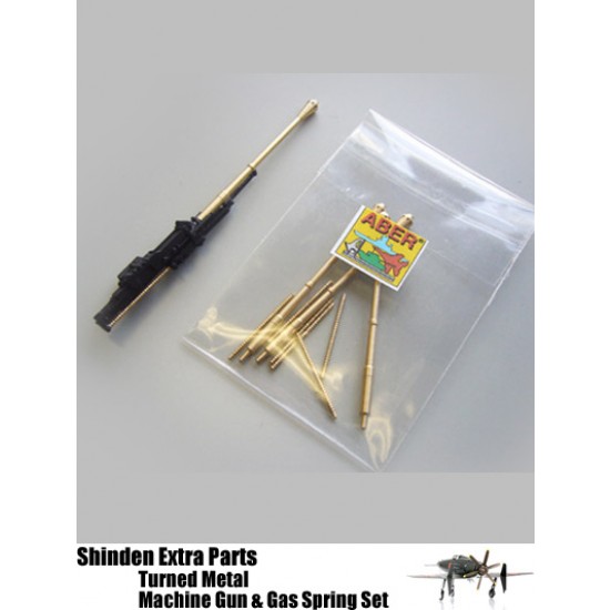 1/32 Kyushu J7W1 Shinden Turned Metal Machine Guns (4 Guns)& Gas Springs (8 Springs)