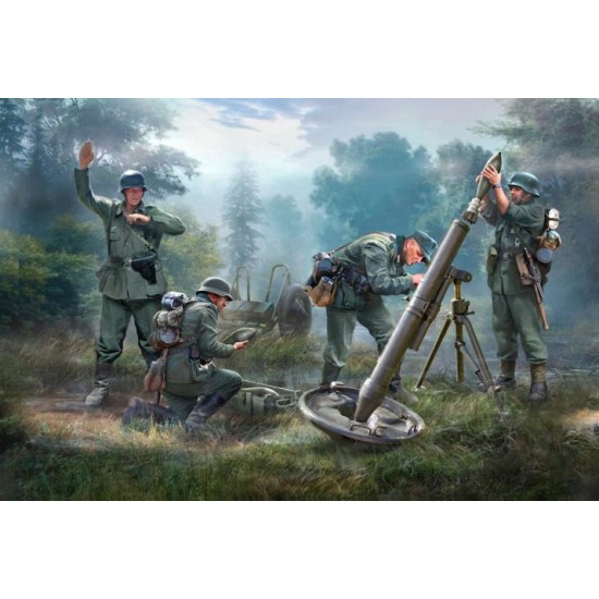 1/72 German 120mm Mortar with Crew