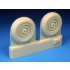 1/48 Gloster Meteor Mk.8 Main and Nose Wheels Set for Airfix kit 1/48 Gloster Meteor Mk.8 Main and Nose Wheels Set for Airfix kit