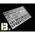 Letter Stencil (Masking) B for 1/35, 1/100 Scale Models (90x55mm) Letter Stencil (Masking) B for 1/35, 1/100 Scale Models (90x55mm)