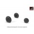 1/48 Mikoyan MiG-15bis Fagot (Late)/MiG-17 Fresco Wheels w/Weighted Tyres 1/48 Mikoyan MiG-15bis Fagot (Late)/MiG-17 Fresco Wheels w/Weighted Tyres