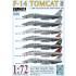 1/72 USN VF-14/41/74/84/101 F-14 Tomcat Collection #3 Decals for Academy/Finemolds/Fujimi 1/72 USN VF-14/41/74/84/101 F-14 Tomcat Collection #3 Decals for Academy/Finemolds/Fujimi