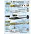 Decals for 1/48 Lockheed P-38J Lightnings, European& Pacific Theaters