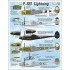 Decals for 1/48 Lockheed P-38J Lightnings, European& Pacific Theaters Decals for 1/48 Lockheed P-38J Lightnings, European& Pacific Theaters