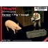 1/24 Farmer with Feeding Trough & Pig
