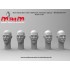 1/35 Bare Head Set with 5 Different Emotions (5pcs, resin) 1/35 Bare Head Set with 5 Different Emotions (5pcs, resin)