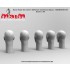 1/35 Bare Head Set with 5 Different Emotions (5pcs, resin) 1/35 Bare Head Set with 5 Different Emotions (5pcs, resin)