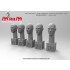 1/35 Bare Head Set with 5 Different Face Emotions (5 Heads, resin) 1/35 Bare Head Set with 5 Different Face Emotions (5 Heads, resin)