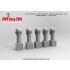 1/35 Bare Head Set with 5 Different Face Emotions (5 Heads, resin) 1/35 Bare Head Set with 5 Different Face Emotions (5 Heads, resin)