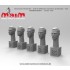 1/35 Chracter Head Set with 5 Different Emotions (5pcs, resin) 1/35 Chracter Head Set with 5 Different Emotions (5pcs, resin)