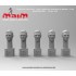 1/35 Chracter Head Set with 5 Different Emotions (5pcs, resin) 1/35 Chracter Head Set with 5 Different Emotions (5pcs, resin)