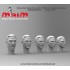 1/35 Chracter Head Set with 5 Different Emotions (5pcs, resin) 1/35 Chracter Head Set with 5 Different Emotions (5pcs, resin)