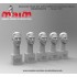 1/35 Chracter Head Set with 5 Different Emotions (5pcs, resin) 1/35 Chracter Head Set with 5 Different Emotions (5pcs, resin)