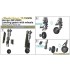 1/48 Hawker Siddeley Harrier GR1/GR3 Landing Gears w/Wheels for Kinetic kits 1/48 Hawker Siddeley Harrier GR1/GR3 Landing Gears w/Wheels for Kinetic kits