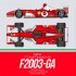 1/12 Ferrari F2003-GA 2003 Rd.14 Italian GP Winner #1 M.SCHUMACHER/3rd #2 R.BARRICHELLO 1/12 Ferrari F2003-GA 2003 Rd.14 Italian GP Winner #1 M.SCHUMACHER/3rd #2 R.BARRICHELLO