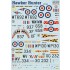 Decal for 1/72 British Air Force Hawker Hunter F.1-F.6 1950s-1960s Decal for 1/72 British Air Force Hawker Hunter F.1-F.6 1950s-1960s