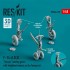 1/48 F-14 (A,B,D) Tomcat Landing Gears w/Weighted Wheels for Tamiya 1/48 F-14 (A,B,D) Tomcat Landing Gears w/Weighted Wheels for Tamiya