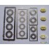 1/24 Slotted Brake Disc set 15mm + 13mm with 4 Brake Calipers 1/24 Slotted Brake Disc set 15mm + 13mm with 4 Brake Calipers