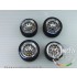 1/24 Slotted Brake Disc set 15mm + 13mm with 4 Brake Calipers 1/24 Slotted Brake Disc set 15mm + 13mm with 4 Brake Calipers