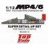 1/12 McLaren Honda MP4/6 1991 Formula One Champion Car Super Detail-up Set for Tamiya kit 1/12 McLaren Honda MP4/6 1991 Formula One Champion Car Super Detail-up Set for Tamiya kit