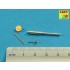 1/35 Barrels Set for Soviet Tank T-50 for Hobby Boss kit (1x 45mm 20K, 2x 7.62mm DT)