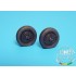 1/48 Bf 109G Wheels + Paint Mask - Type A for Hasegawa kit
